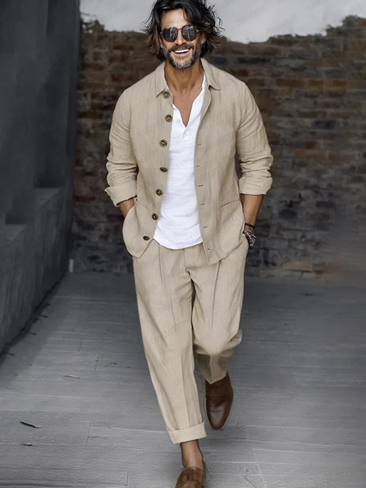 Easy Wear Cotton Linen Matching Set