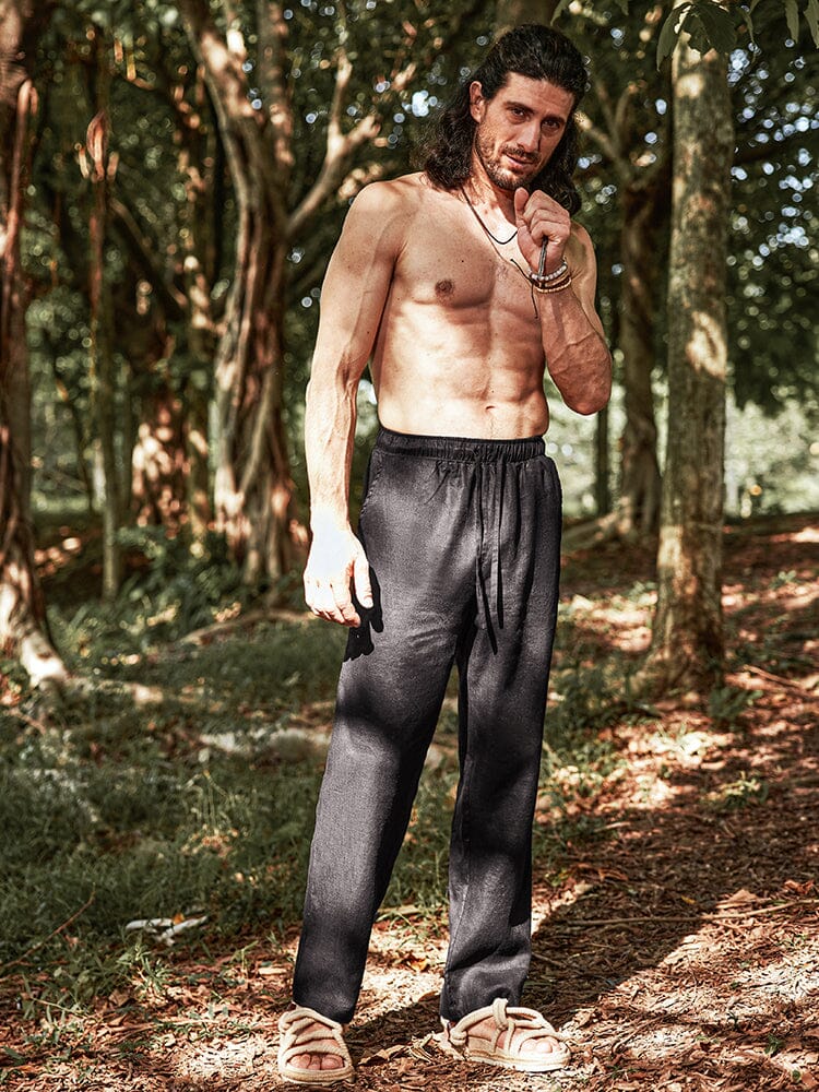 Eco-friendly Cozy 100% Linen Pants - Image 3