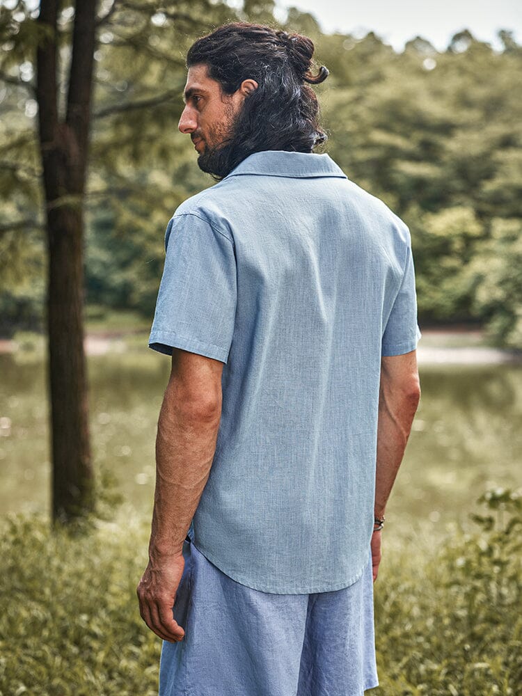 Eco-friendly Linen Blend Shirt - Image 3