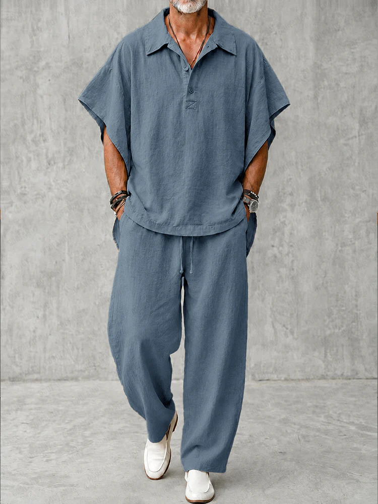 Effortless 100% Cotton Batwing Sleeve Matching Set - Image 2