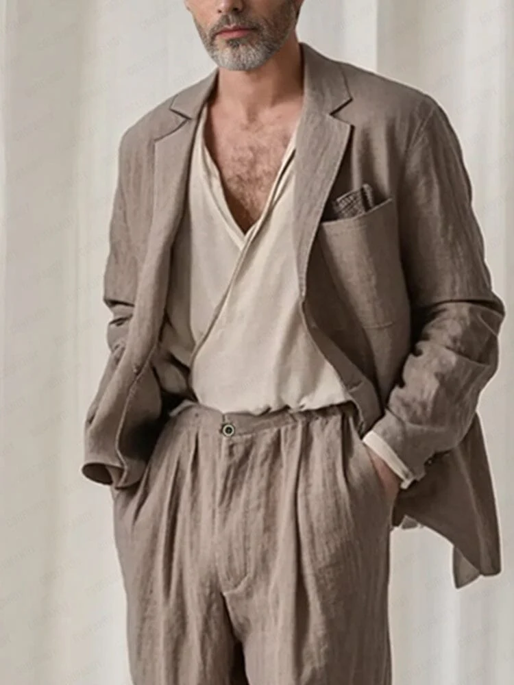 Effortless Cotton Linen Suit Set - Image 3