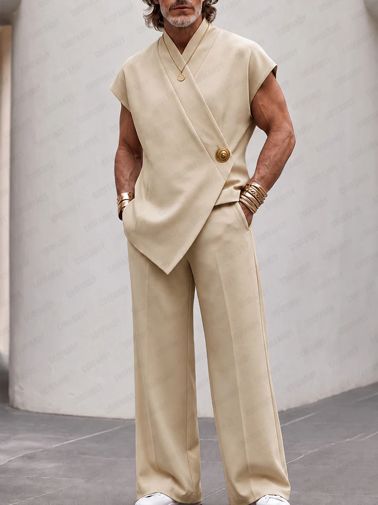 Effortless Luxe Sleeveless Top Pants Set