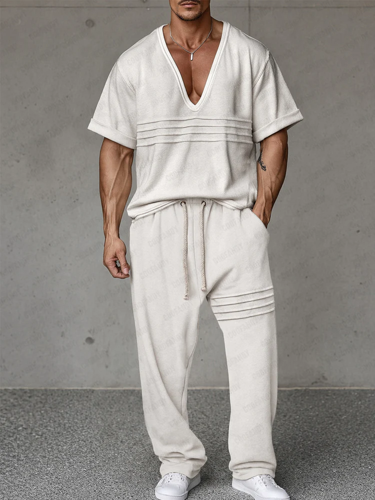 Effortless Urban Pleat Front Matching Set