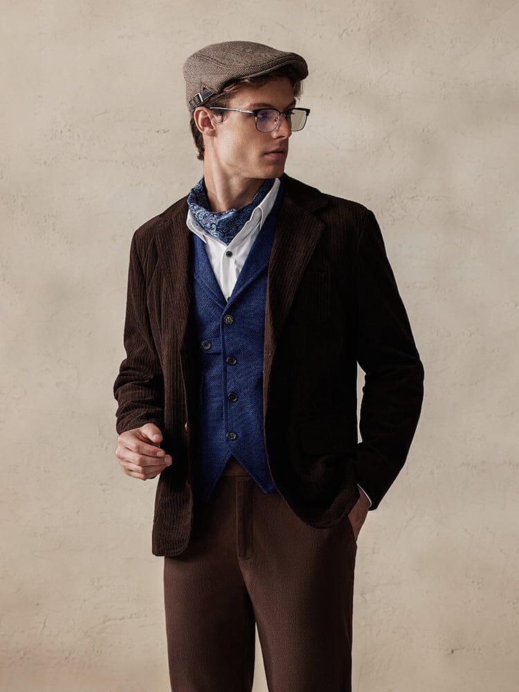 Elegant Corduroy Blazer Jacket - Image 3