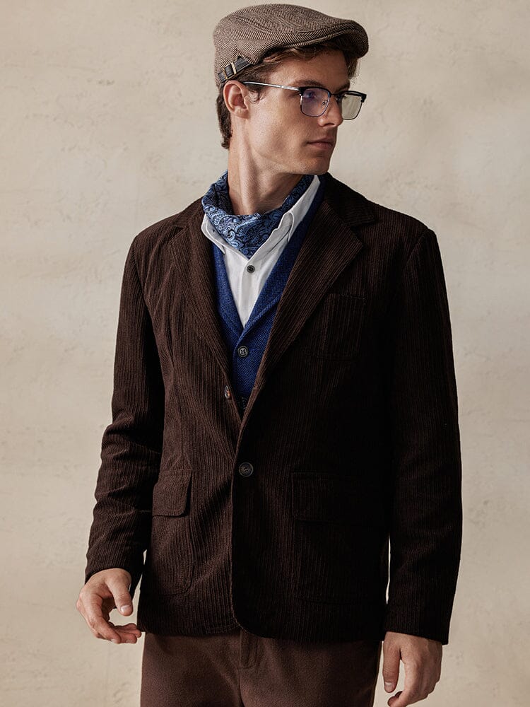 Elegant Corduroy Blazer Jacket - Image 4
