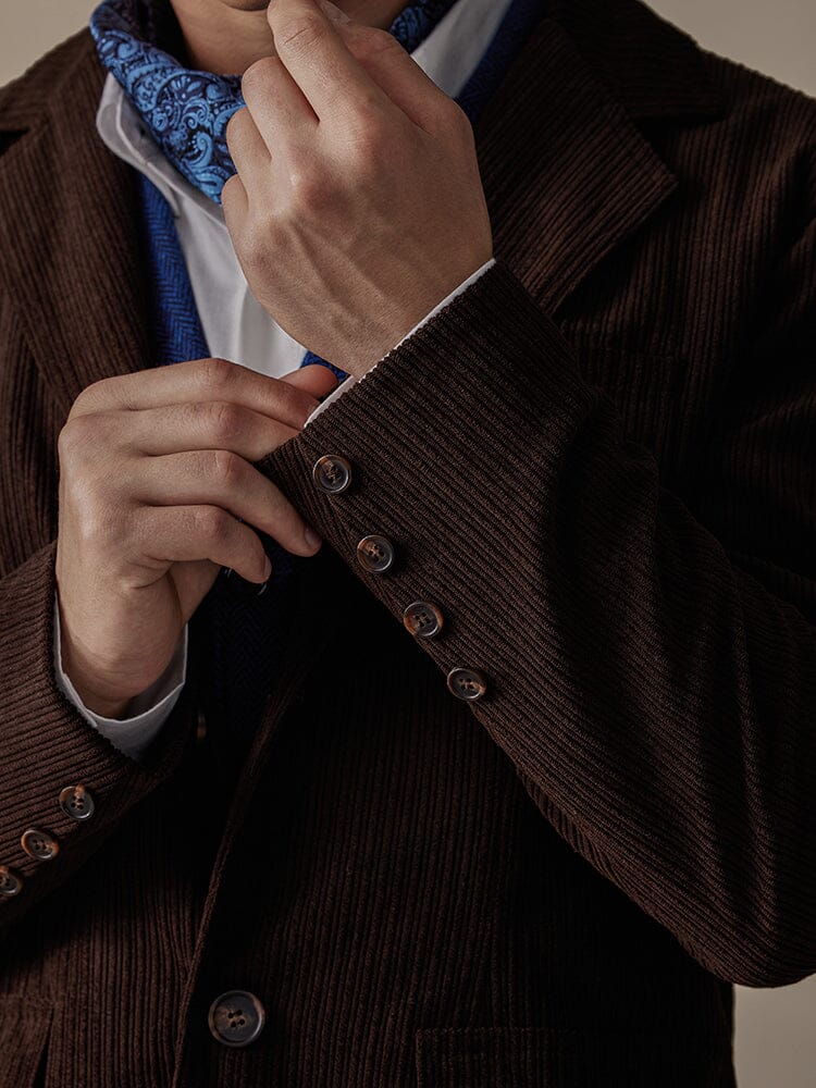 Elegant Corduroy Blazer Jacket - Image 9