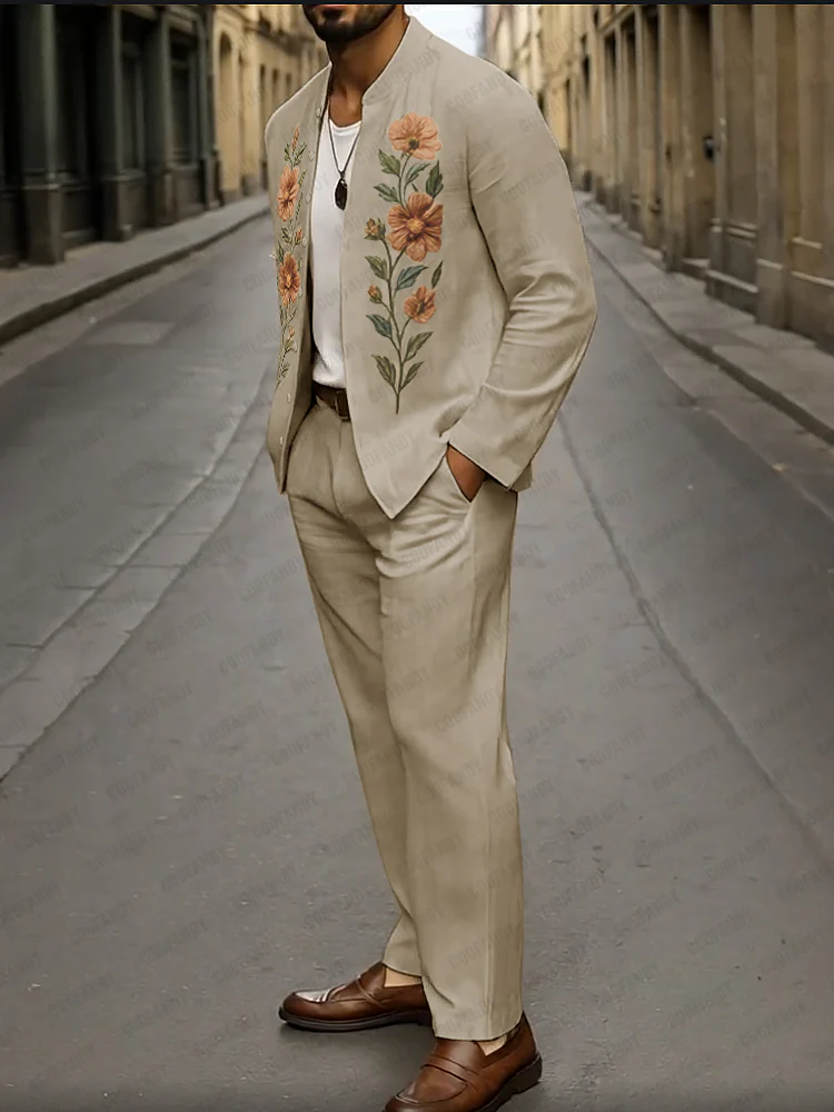 Elegant Embroidered Cotton 2-Piece Set - Image 3