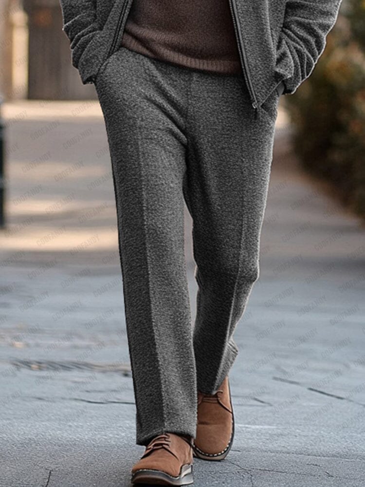 Elegant Mockneck Jacket Pants Set - Image 4