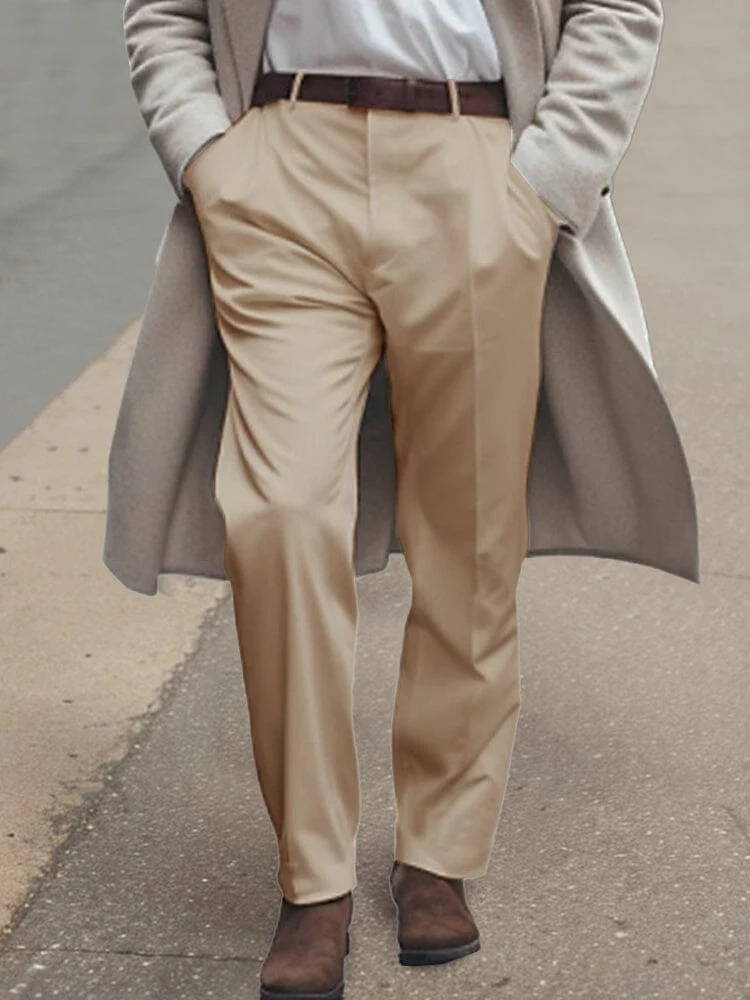 Elegant Simple Regular Fit Suit Pants - Image 3