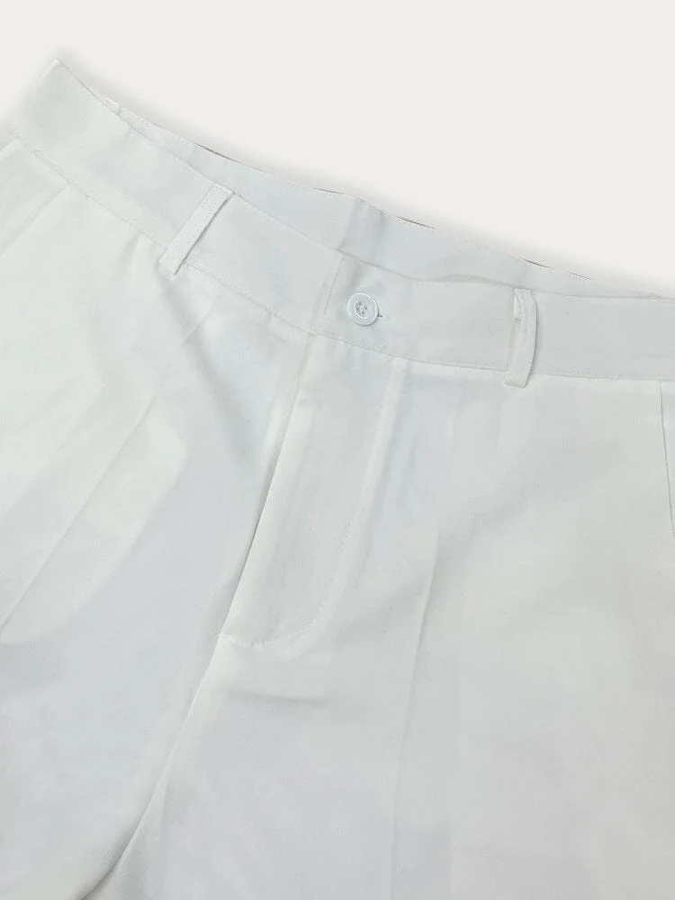 Elegant Simple Regular Fit Suit Pants - Image 4
