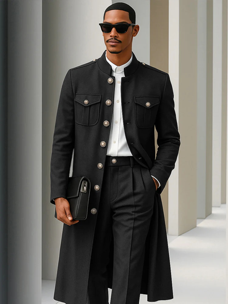Elegant Smart Casual Coat Pants Set - Image 3