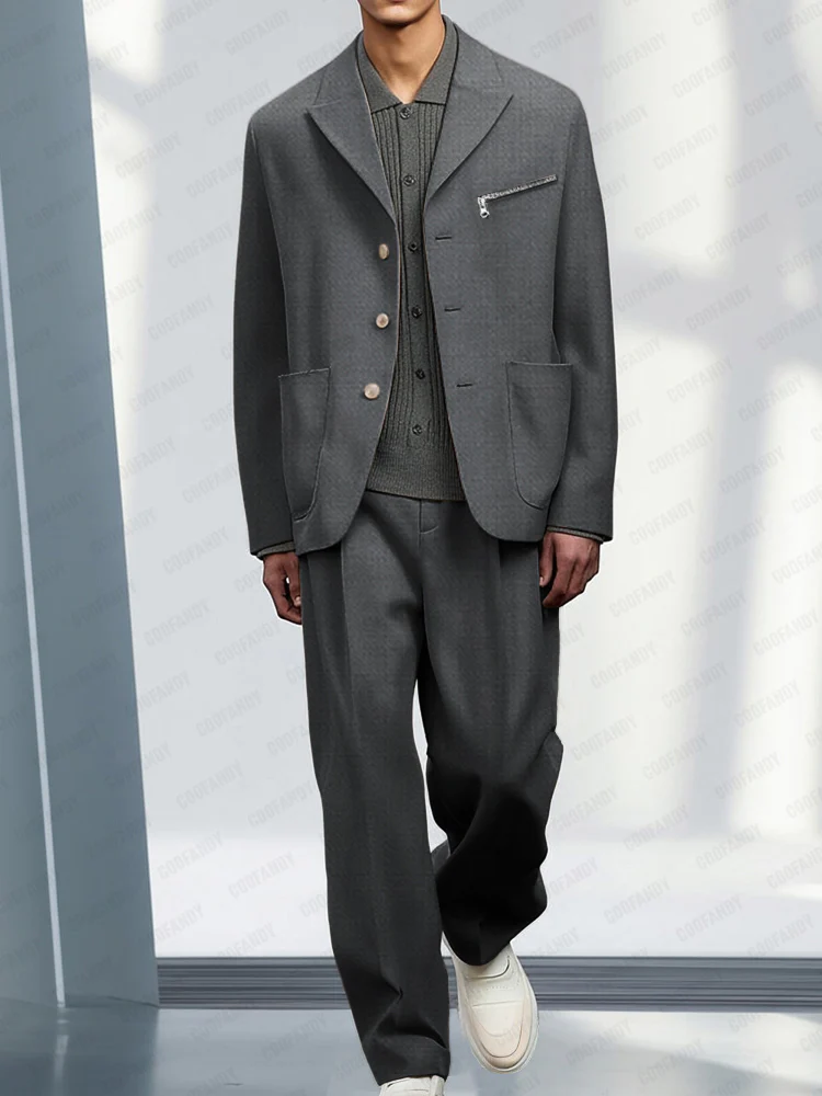 Elegant Smart Casual Suit Set - Image 2