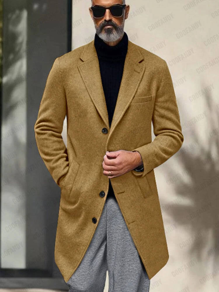 Elegant Warm Tweed Overcoat - Image 3