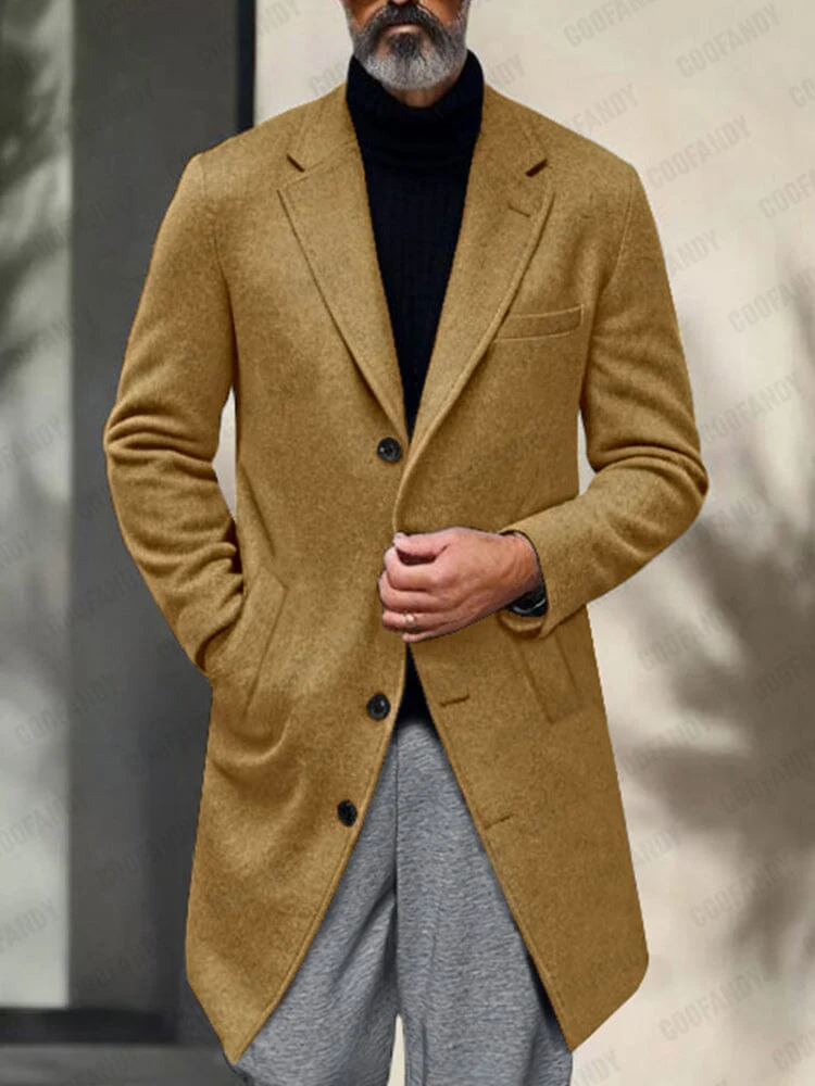 Elegant Warm Tweed Overcoat - Image 4