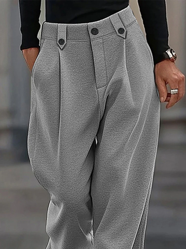 Enhanced Belt Loop Design Casual Pants - Image 3
