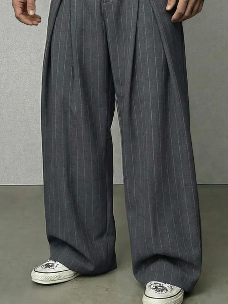Essentail Stripe Wide-Leg Pants - Image 4