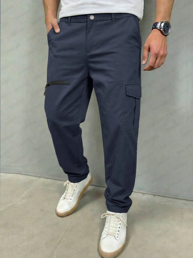 Essential 100% Cotton Multi-pocket Cargo Pants - Image 2