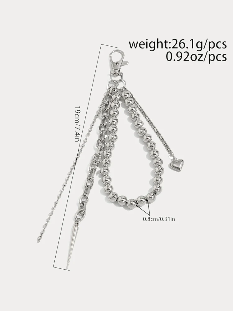Essential Beads Rivet Wallet Chain Keychain Jeans Charm - Image 2