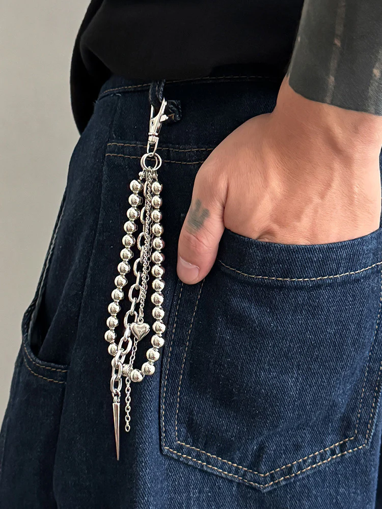Essential Beads Rivet Wallet Chain Keychain Jeans Charm - Image 6