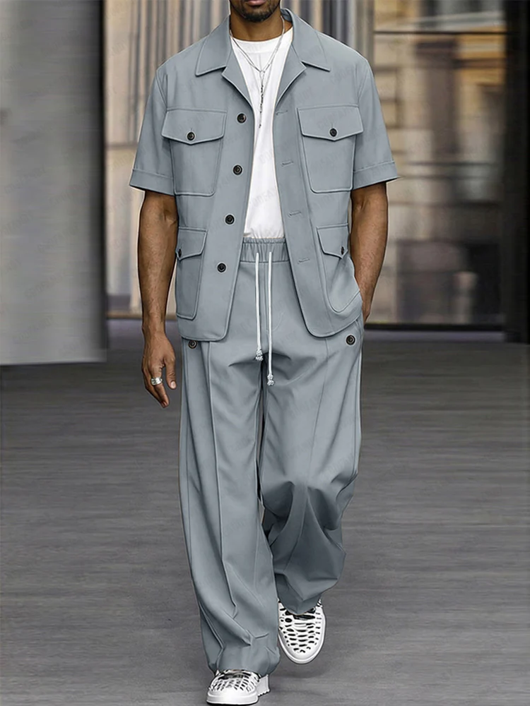 Essential Cargo Style Shirt Pants Set - Image 2