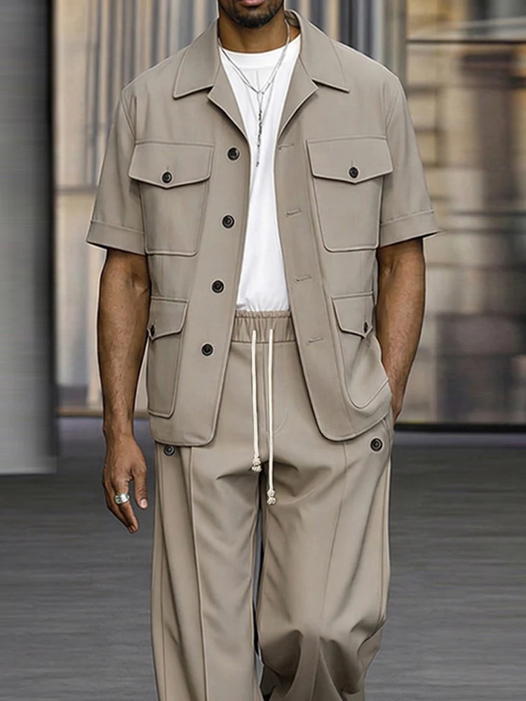 Essential Cargo Style Shirt Pants Set - Image 3