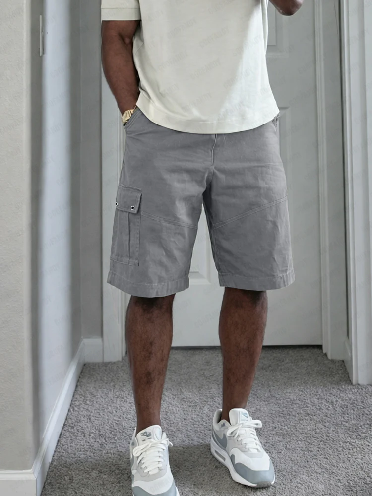 Essential Casual Cotton Cargo Shorts - Image 2