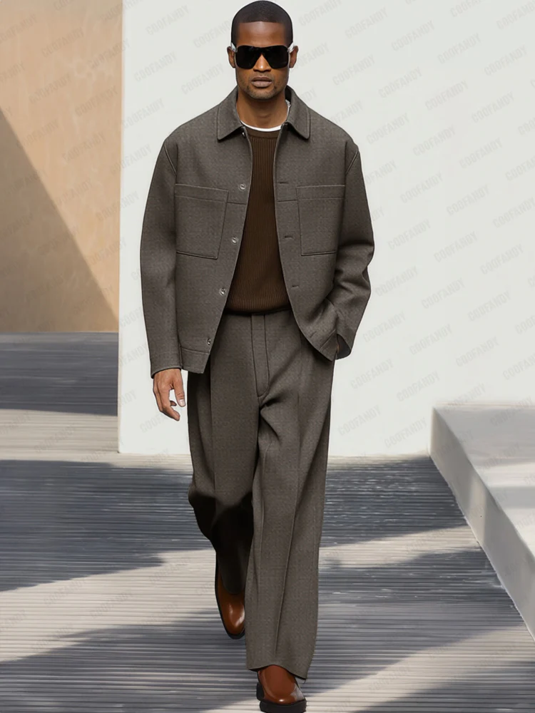 Essential Dual Pocket Jacket Pants Set - Image 2