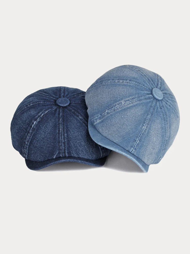 Esthetic Denim Newsboy Cap - Image 10