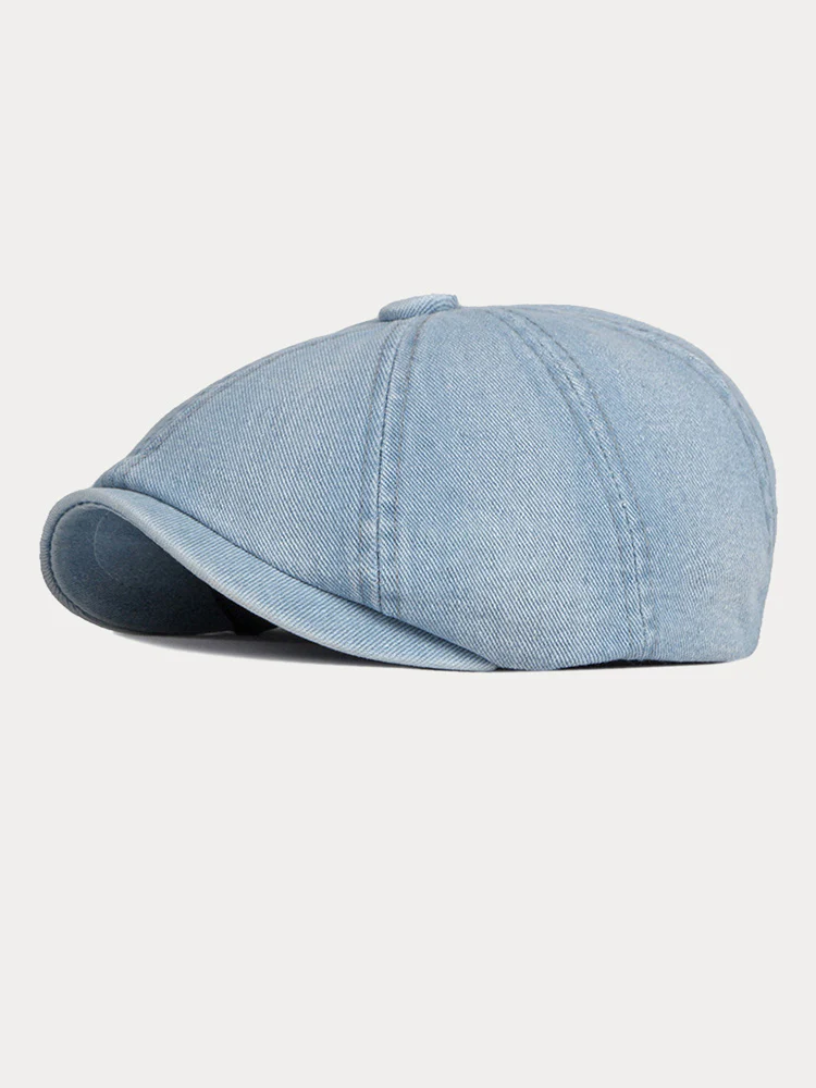 Esthetic Denim Newsboy Cap - Image 3