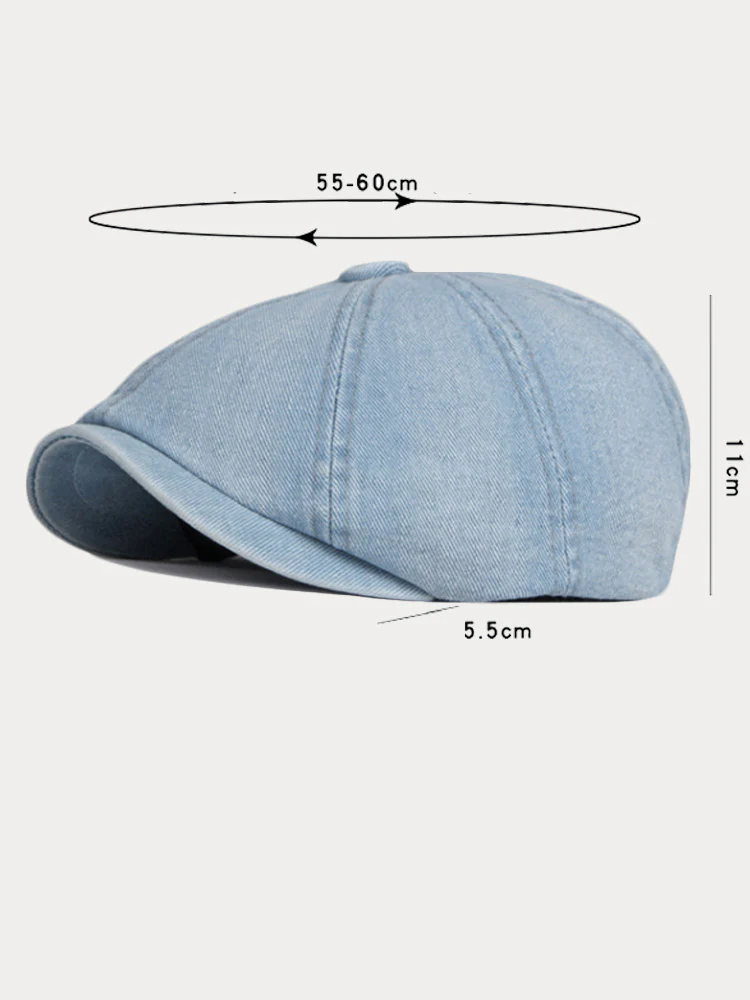 Esthetic Denim Newsboy Cap - Image 5