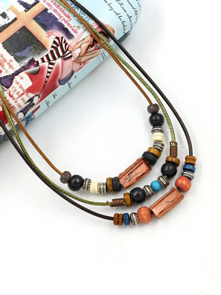 Ethnic Style Beaded Necklace - Image 4