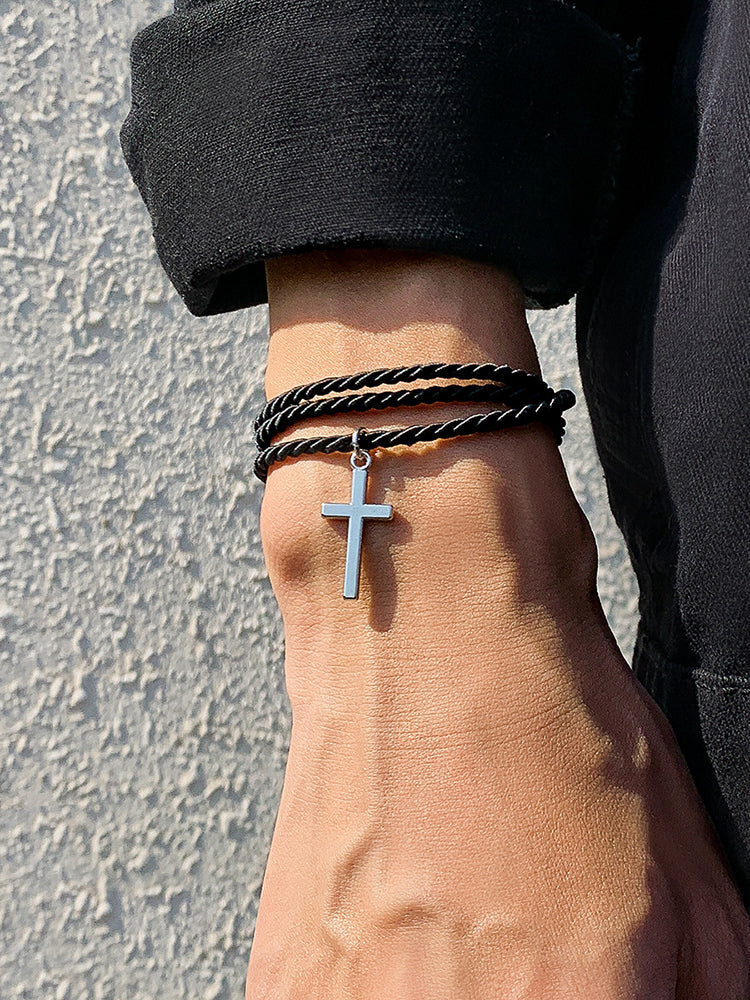 Ethnic Style Multi Layer Woven Cross Bracelets - Image 2