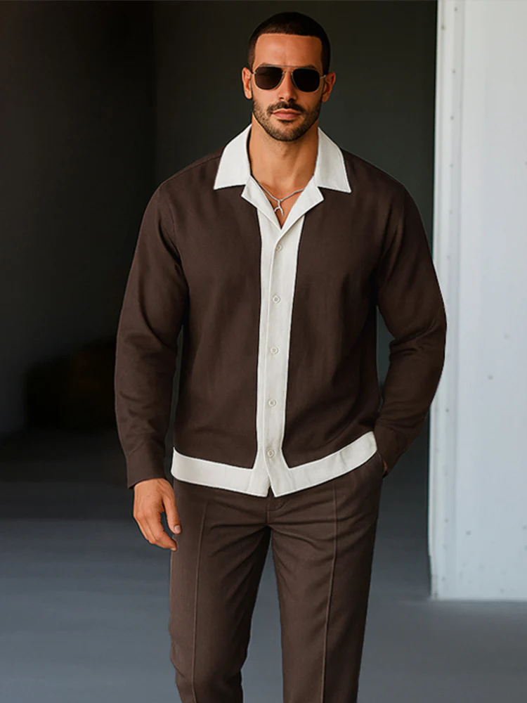 Everyday Casual Color Block Matching Set - Image 3