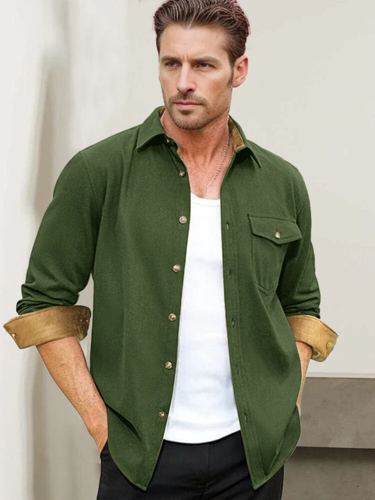 Everyday Ease Suede Patchwork Shirt - Image 2