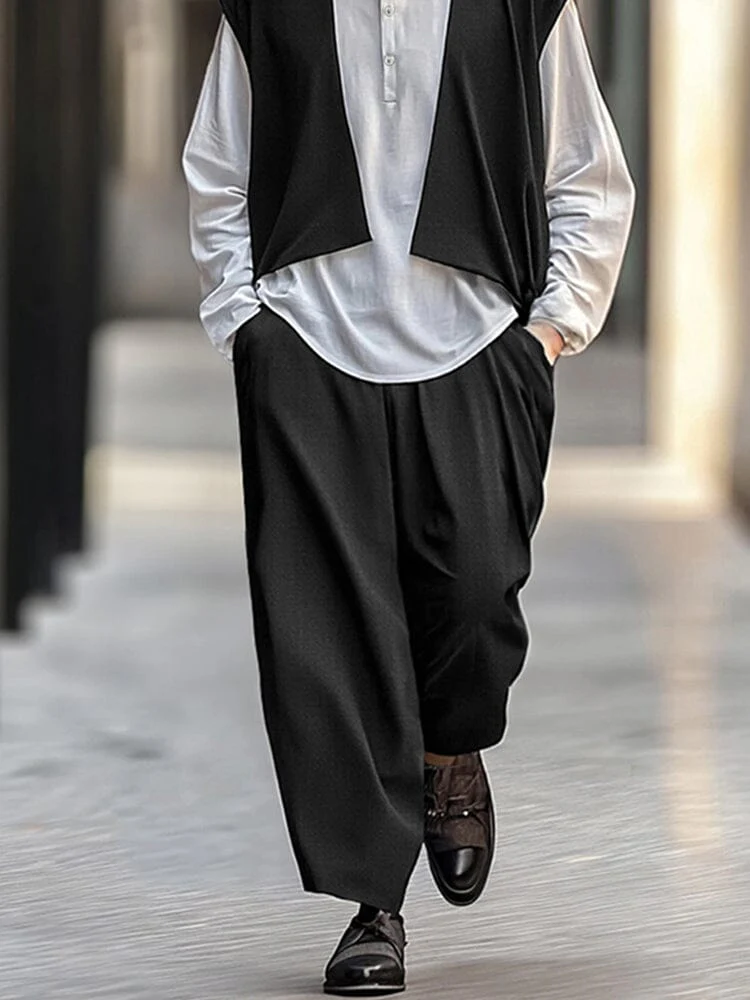 Fake Two-Piece Vest Top Pants Set - Image 4