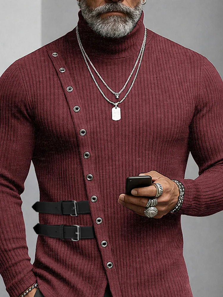 Fashion Designer Asymmetric Knit Undershirt - Image 6