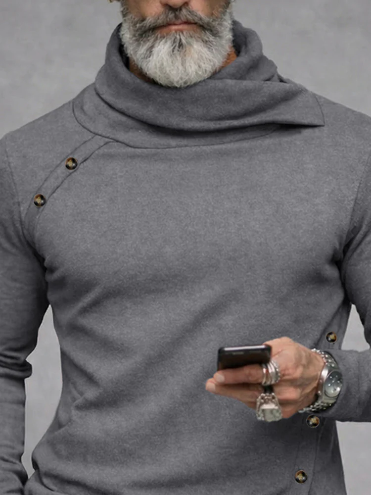 Fashion Designer Turtleneck Asymmetrical Undershirt - Image 3