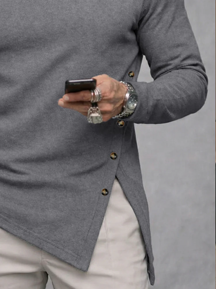 Fashion Designer Turtleneck Asymmetrical Undershirt - Image 4