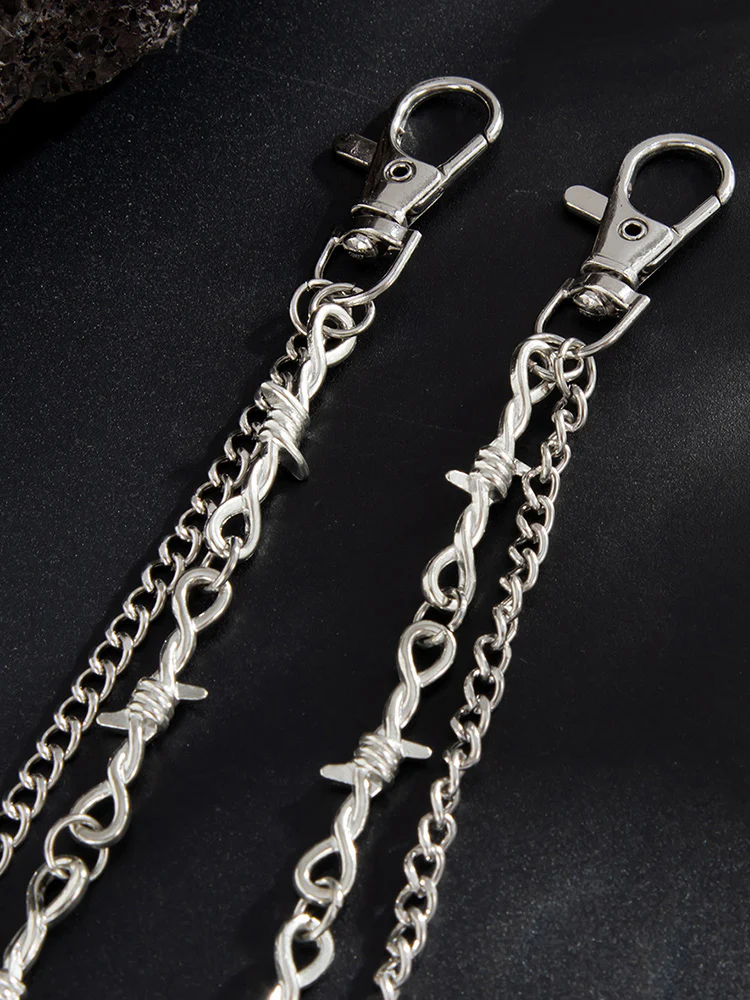 Fashion Double Layer Cross Pendant Pants Chain - Image 11