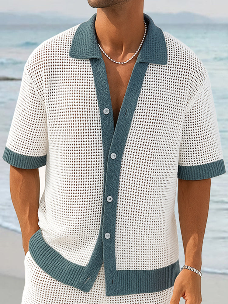 Fashion Knit Mesh Color-Blocking Set - Image 3