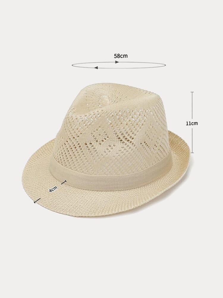 Foldable Breathable Mesh Fedora Hat - Image 6
