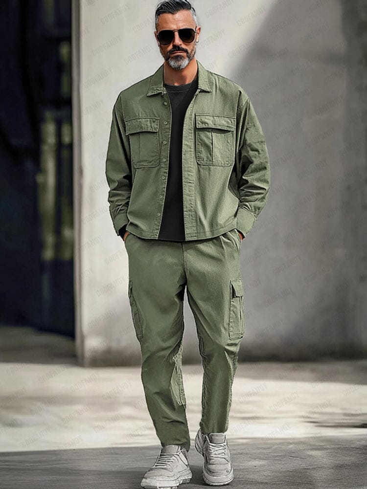 Functional Cotton Cargo Jacket Set - Image 5