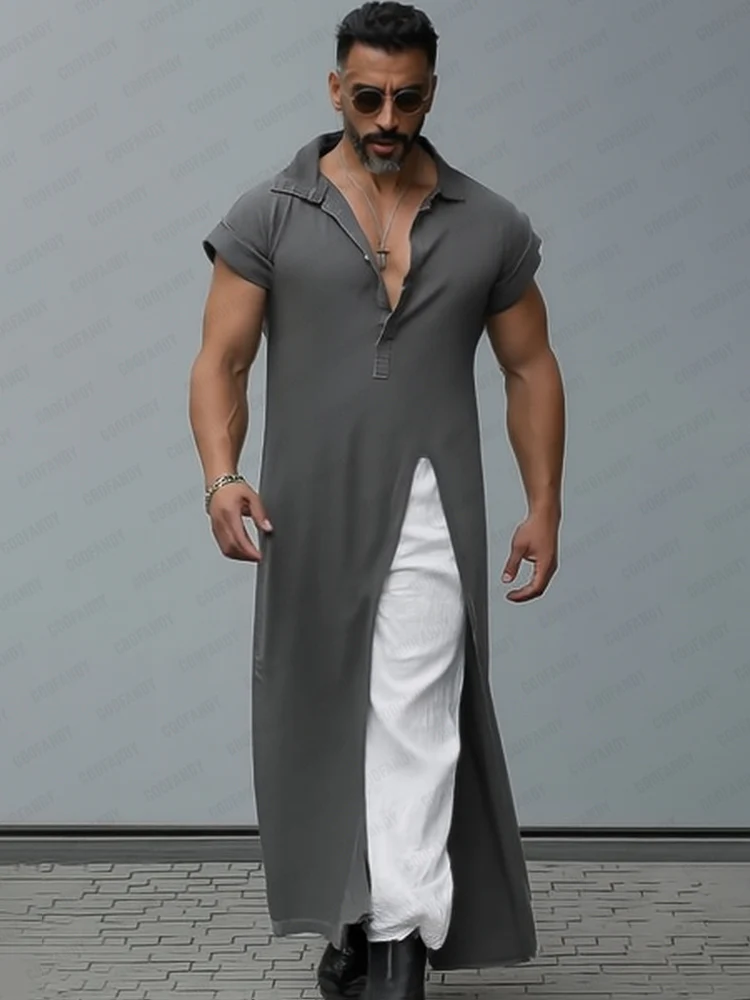 Fusion Style Slit Hem Longline Top - Image 2