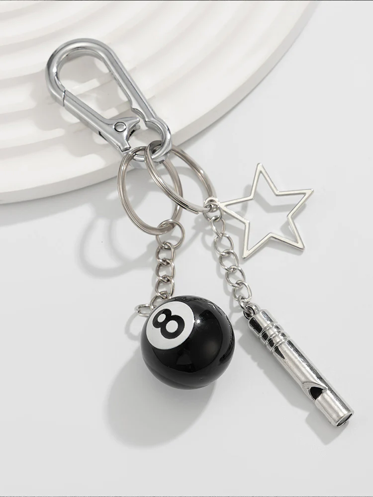 Goth Table Ball Pendant Keyring Bag Jeans Chain - Image 3