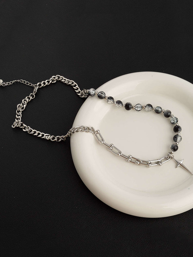 Gothic Punk Star Bead Pendant Necklace - Image 10