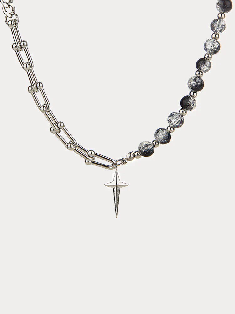 Gothic Punk Star Bead Pendant Necklace - Image 5