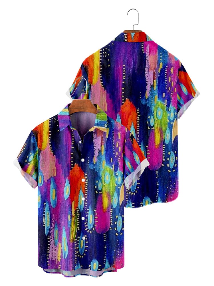 Graffiti Painted Cotton Linen Shirt - Image 11