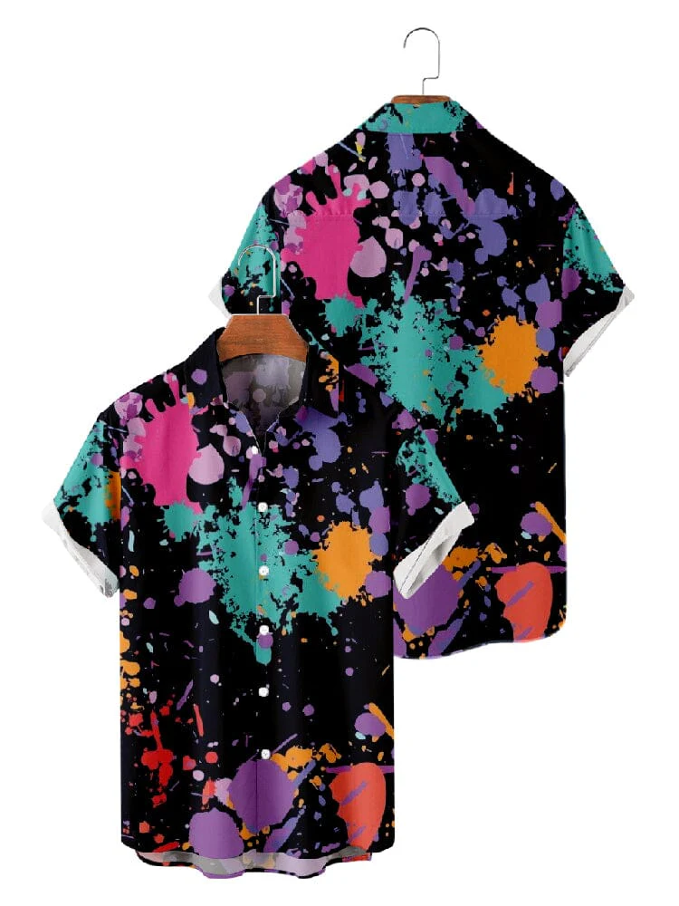 Graffiti Painted Cotton Linen Shirt - Image 13