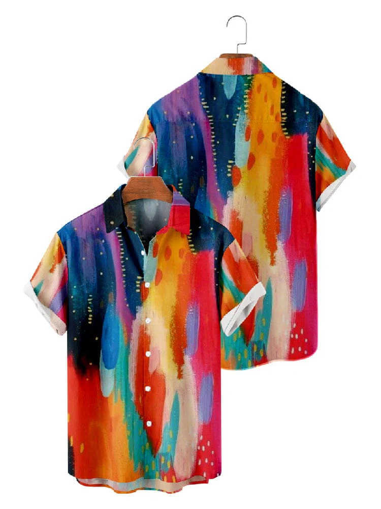 Graffiti Painted Cotton Linen Shirt - Image 14