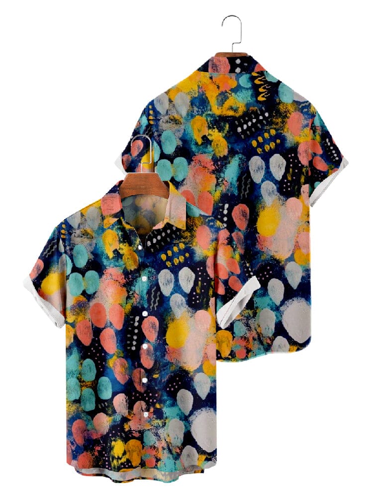 Graffiti Painted Cotton Linen Shirt - Image 16